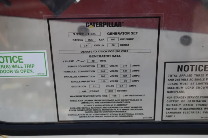 180kW Caterpillar Diesel Generator Set - Image 6